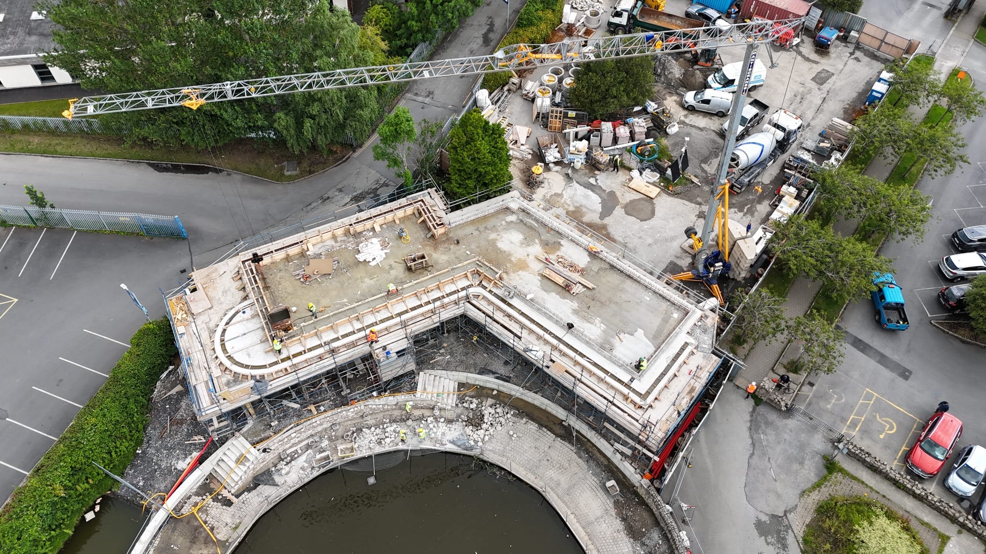 Tymon Intergenerational Centre — aerial construction view